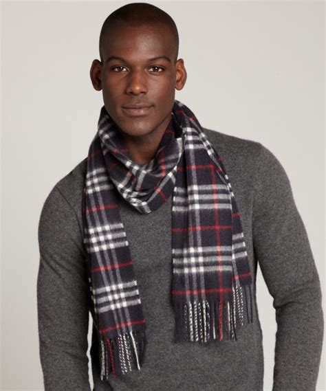 man scarf navy burberry